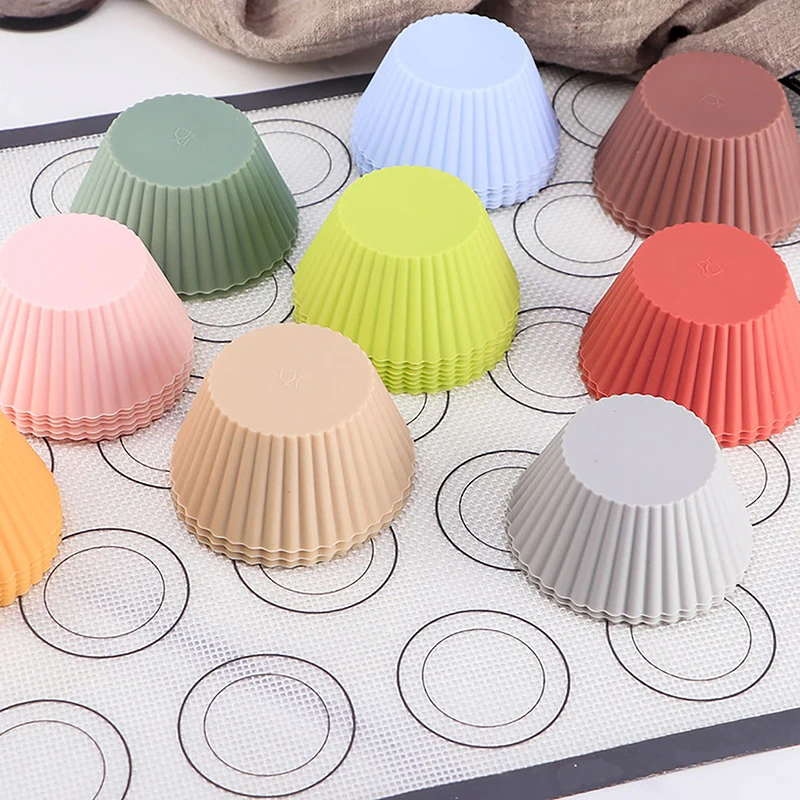 

1/5Pcs Silicone Cake Mold Round Shaped Muffin Cupcake Baking Molds Kitchen Cooking Bakeware Maker DIY Cake Decorating Tools