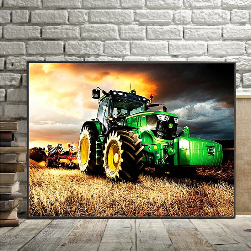 

5d Diamond Painting Home Decor Paintings Tractor Cross Stitch Kit New Pictures Art Embroidery Room House Decoration Gifts