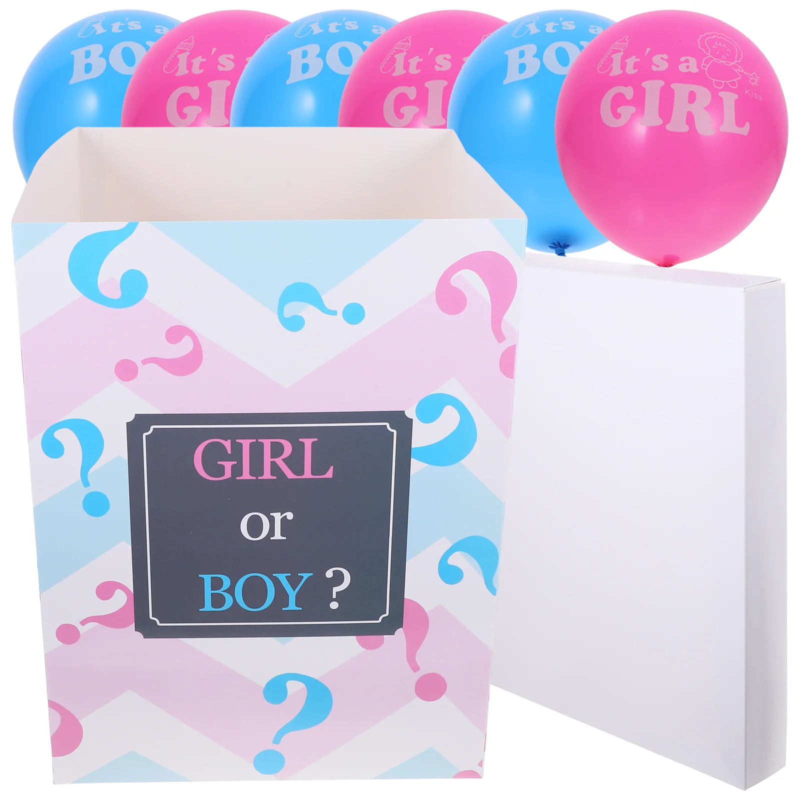

Box Balloons Gender Reveal Decorations Venue Setting Props Baby Party Paper Birthday Shower Girl