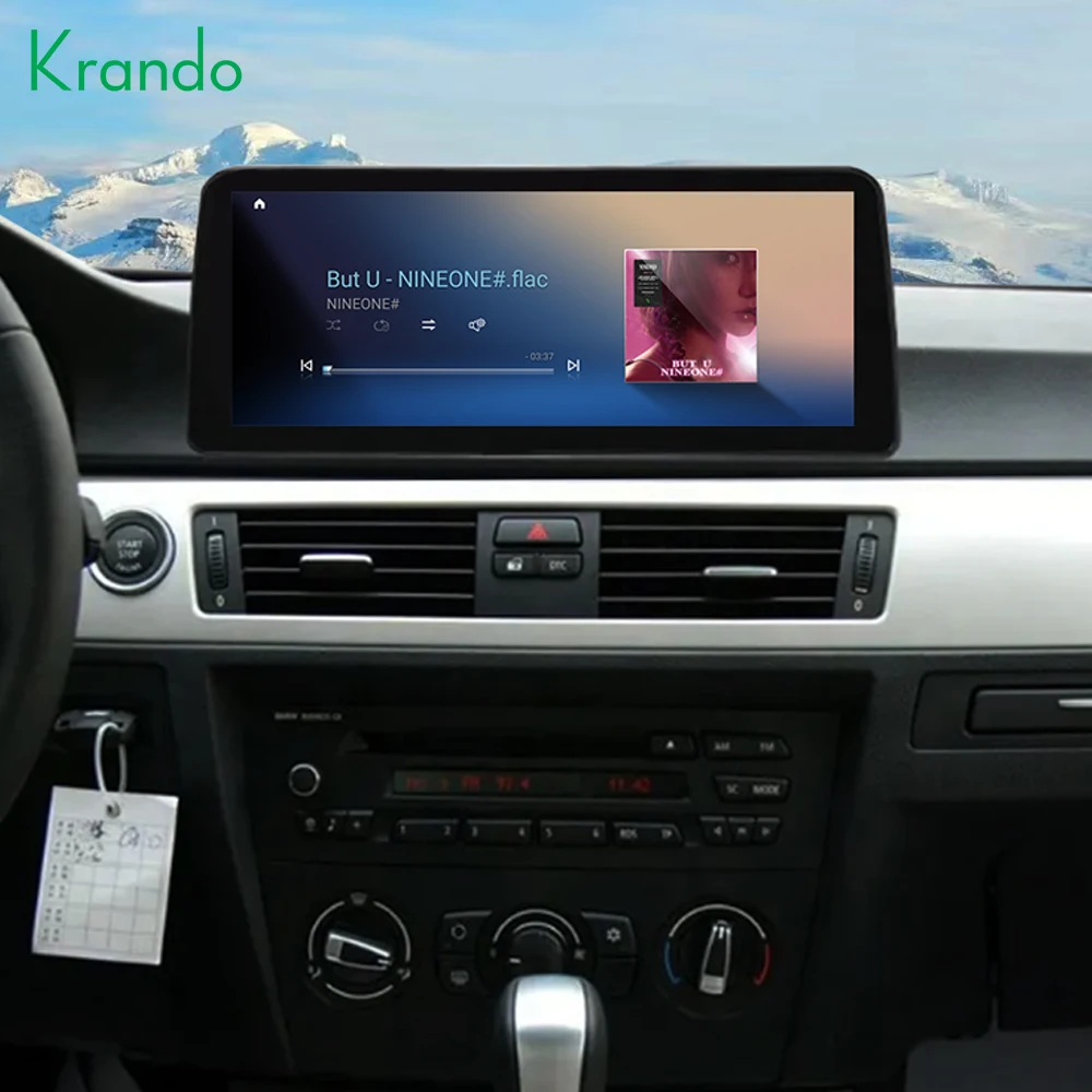 Фото Krando 12,3-дюймовый авторадиоплеер, стерео для BMW 3 серииE90/E91/E92/E93/M3 2005-2012, беспроводной экран Carplay, 4G, Wi-Fi, GPS, головное устройство №5