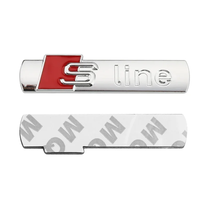 

S-образный логотип, наклейка из металлического сплава, автомобильный значок, брелок для Audi A3 A4 A5 A6 S7 A8 S3 S4 S5 S6 S7 S8 Q3 Q5 Q7 RS3 RS4 RS5