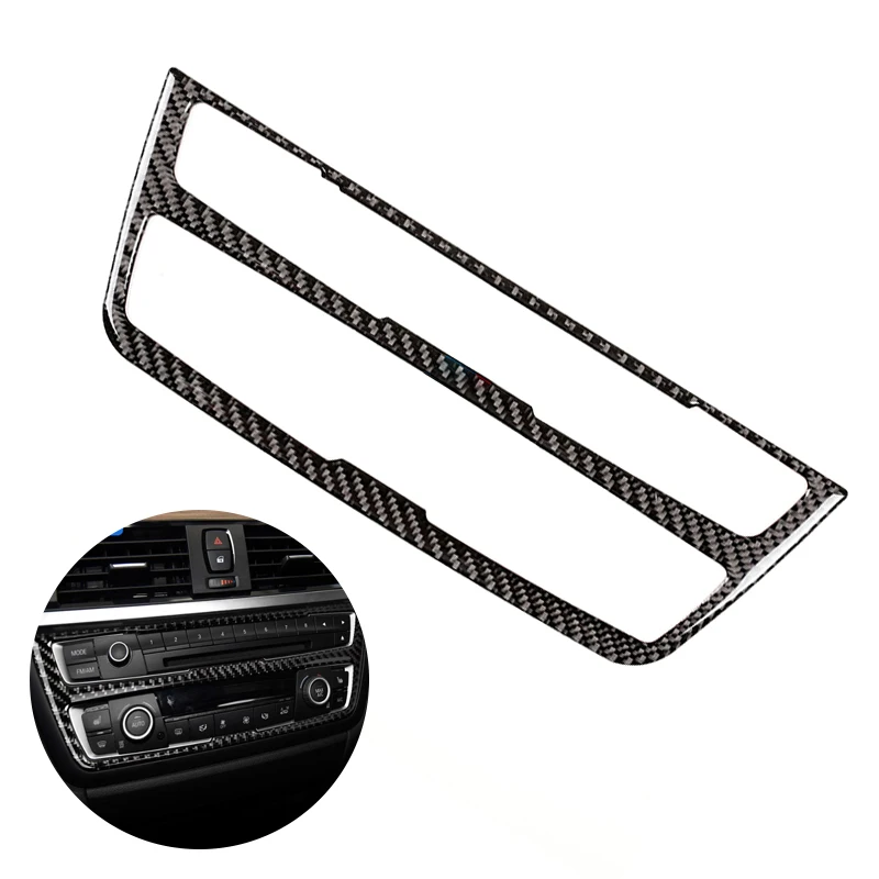 

For BMW 3 4 Series F30 F32 2013 2014 2015 2016 2017 2018 Carbon Fiber Car Interior Center CD Control Panel Cover Trim