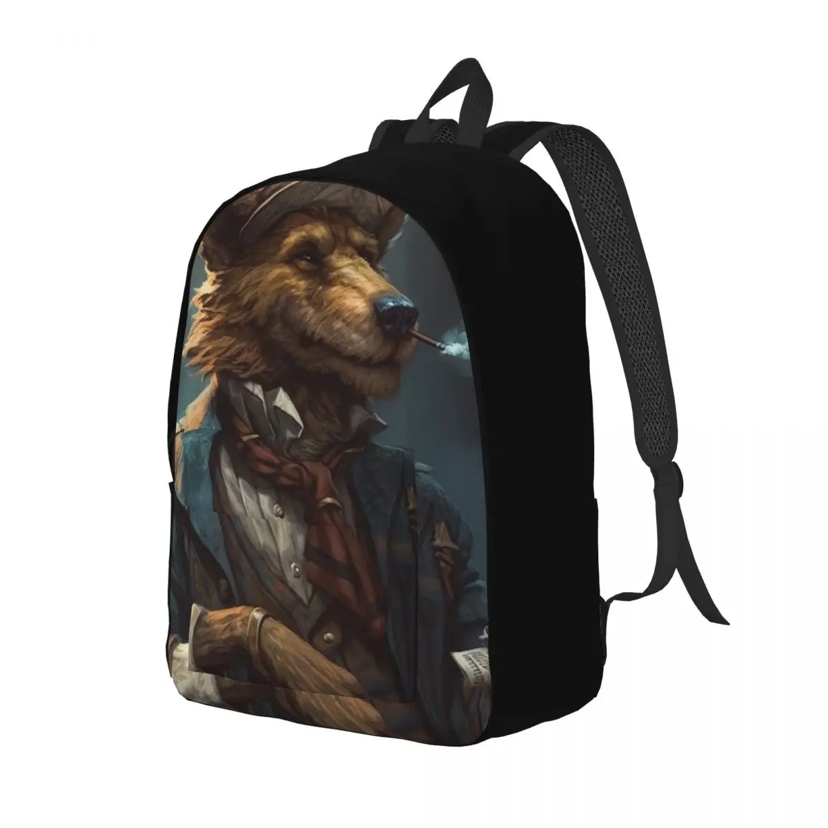 

Dog Canvas Backpacks Gangster-style Godfather Lightweight Pretty Backpack Jogging Bags