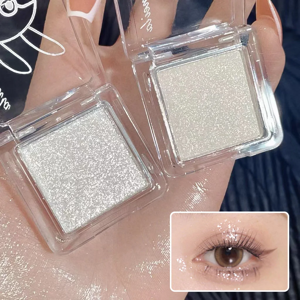 

Lasting Waterproof Eyeshadow Palette Pigment Powder Glitter Monochrome Pearlescent Brighten Lying Silkworm Highlight Eye Makeup