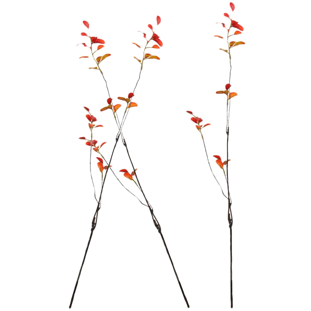 

3 Pcs Simulated Twigs Leaf Decor Fake Halloween Home DIY Branch Artificial Vase Filling Ornament Simulation Fall Leaves