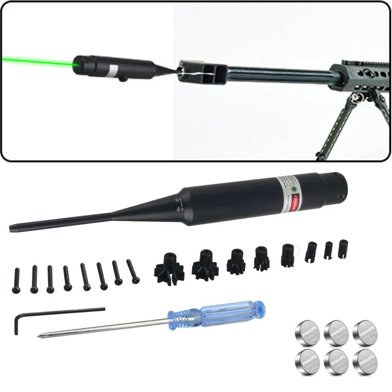 

Тактический Лазерный коллиматор калибра от 177 до 50, красный/зеленый точечный коллиматор калибратор для охотничьего прицела.