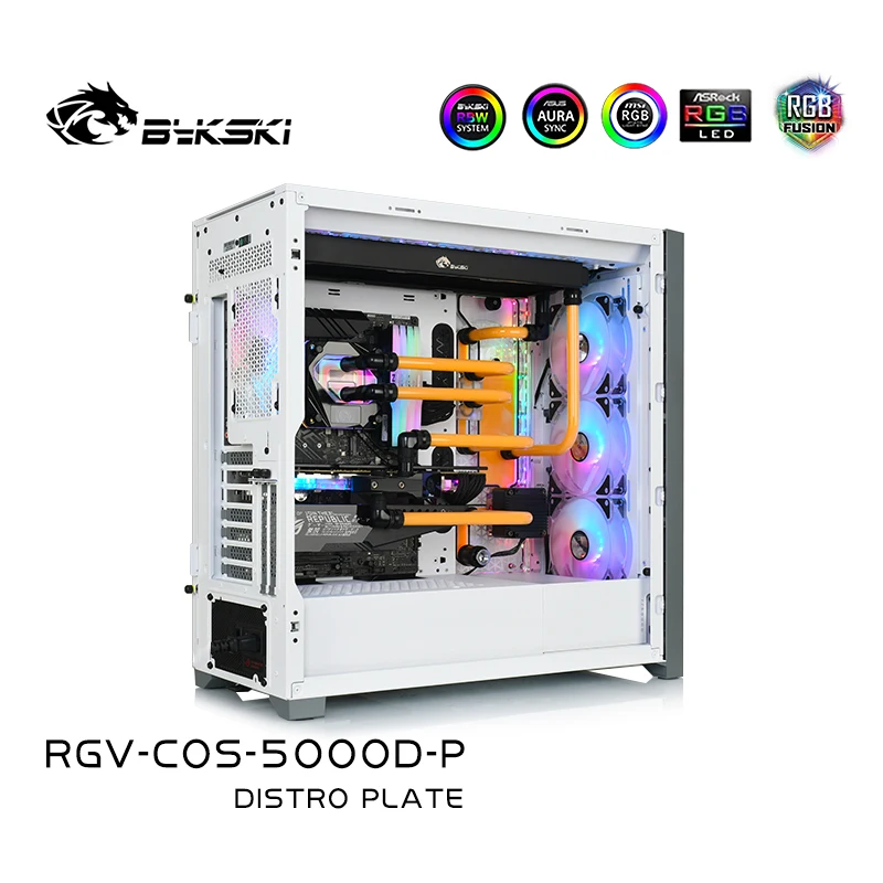 

Bykski Acrylic Distro Plate for CORSAIR 5000D Case,With DDC Pump Board Reservoir Water Cooling System 5V/12V ,RGV-COS-5000D-P