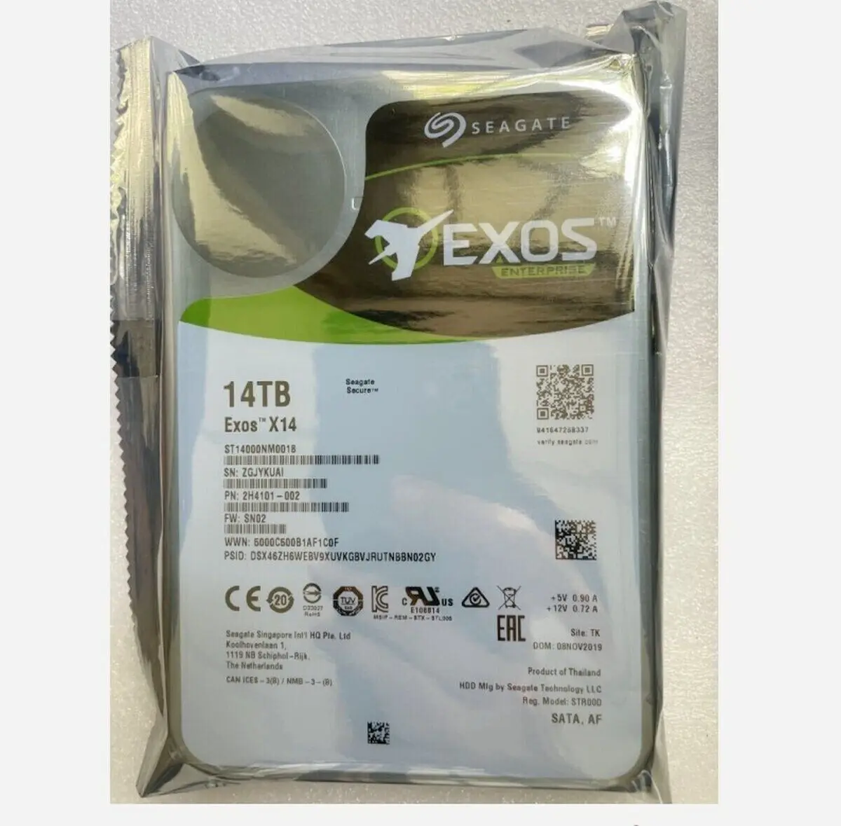 Жесткий диск 3,5 дюйма для Seagate Enterprise Exos X14 HDD 14 ТБ ST14000NM0018 SATA 6 Гб/с