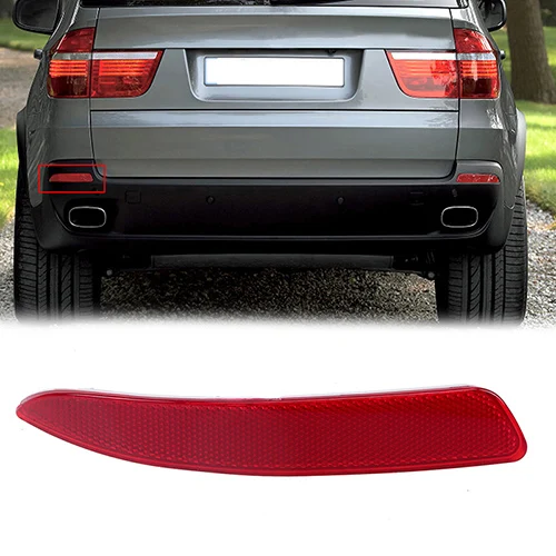 

Красный отражатель заднего бампера, светоотражающая линза заднего фонаря для BMW X5 E70 2007 2008 2009 2010, предварительно фейслифт 3.0sd 3.0si 3.5d 4.8i