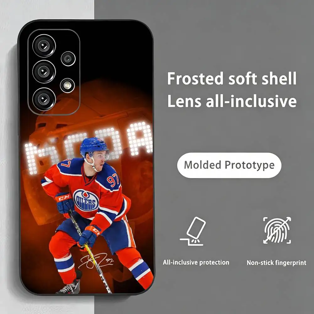 Фото Чехол для телефона с изображением Коннора Макдэвида (хоккей) для Samsung S25, S24, S21, S22, S23, S30, Ultra, S20, Plus, Fe, Lite, Note, 10, черный чехол №3