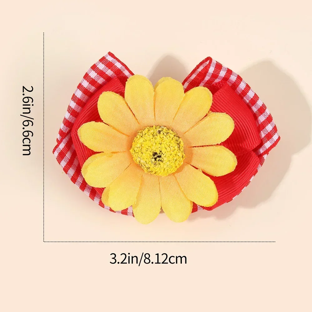 Oaoleer 2 шт. милые заколки для волос с цветком подсолнуха девочек ручной работы