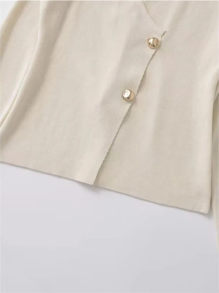 Шикарный тонкий вязаный кардиган свитер для женщин осень-зима 2024 новый