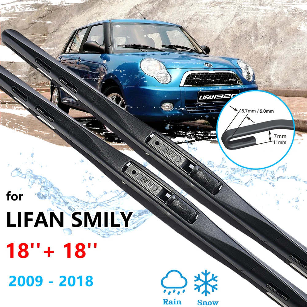 

For Lifan Smily 320 330 2009~2018 Wipers Blades Rubber Windshield Windscreen Auto Replacement Cleaning Accessories U J Hook Arm