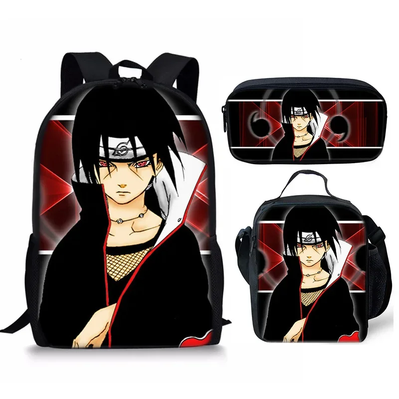

Школьный ранец Bandai Naruto для мальчиков и девочек, портфель для учеников начальной и средней школы с мультипликационным рисунком