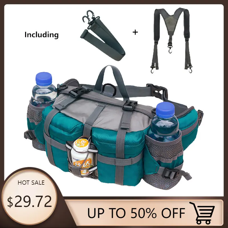 

Outdoor Sports Waist Bag Water Cycl Backpack Hike Mountain Bottle Waterproof Nylon Camping Hiking Accessories Hunting