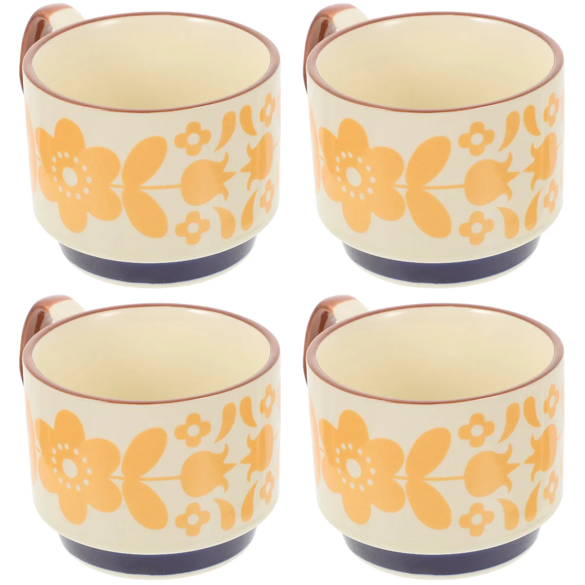 

4x Handles Espresso Coffee Cups Cappuccino Cup Coffee Cup Ceramic Ceramic Mug Coffee Mug for Storage Kitchen Coffee Home