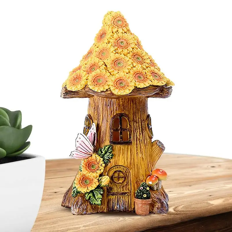 

Оригинальная мини-Статуэтка от солнечной энергии грибовидной формы House, водонепроницаемая миниатюрная Ярда, искусство