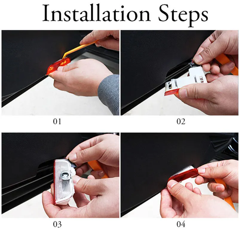 2 шт. Светодиодные автомобильные дверные фонари для VW Volkswagen Passat B6 B7 CC Golf 5 6 7 Jetta RLine R