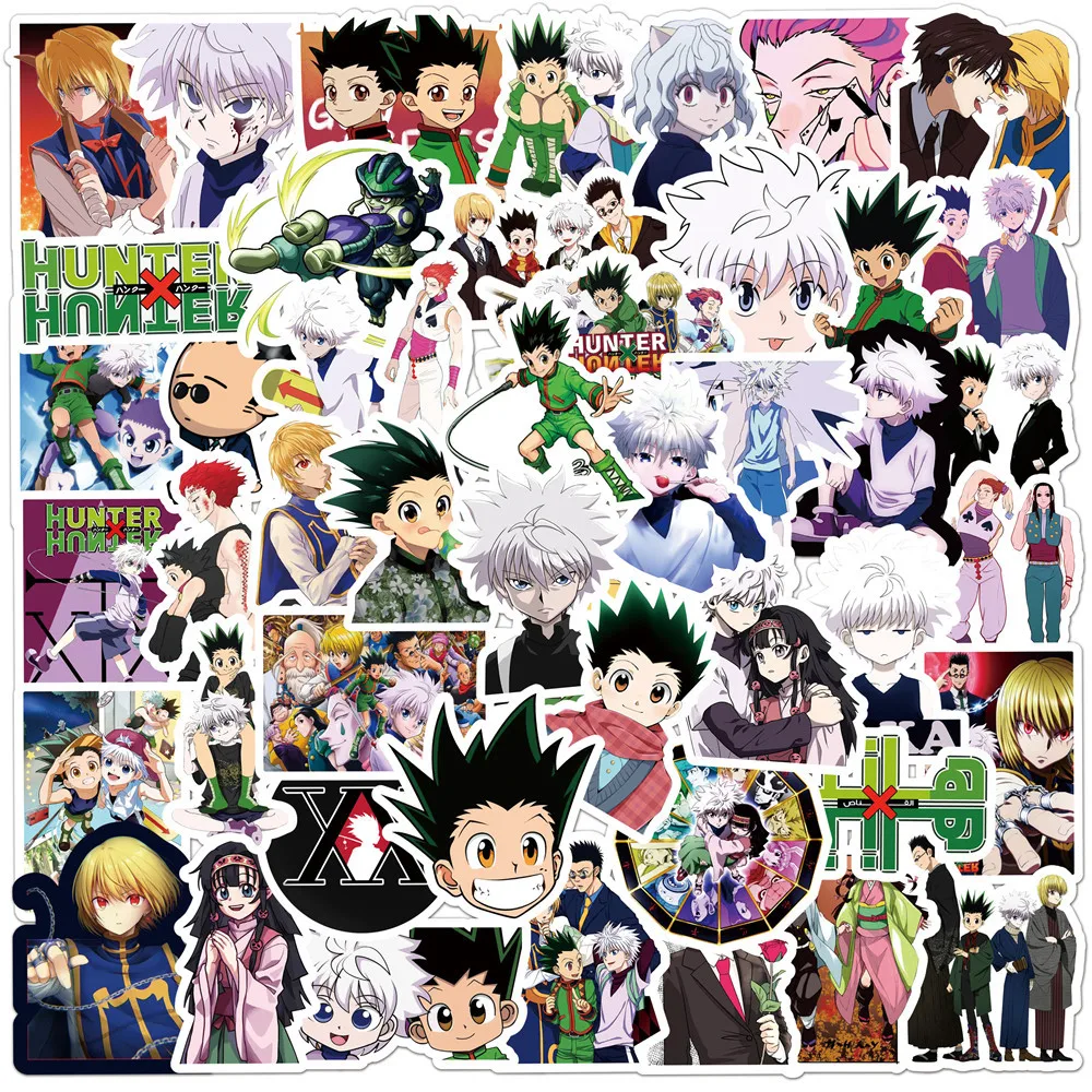 

10/30/50PCS HUNTER×HUNTER Anime Stickers Classic Toy for Kid Waterproof Luggage Guitar Skateboard Kid Decals Graffiti Sticker