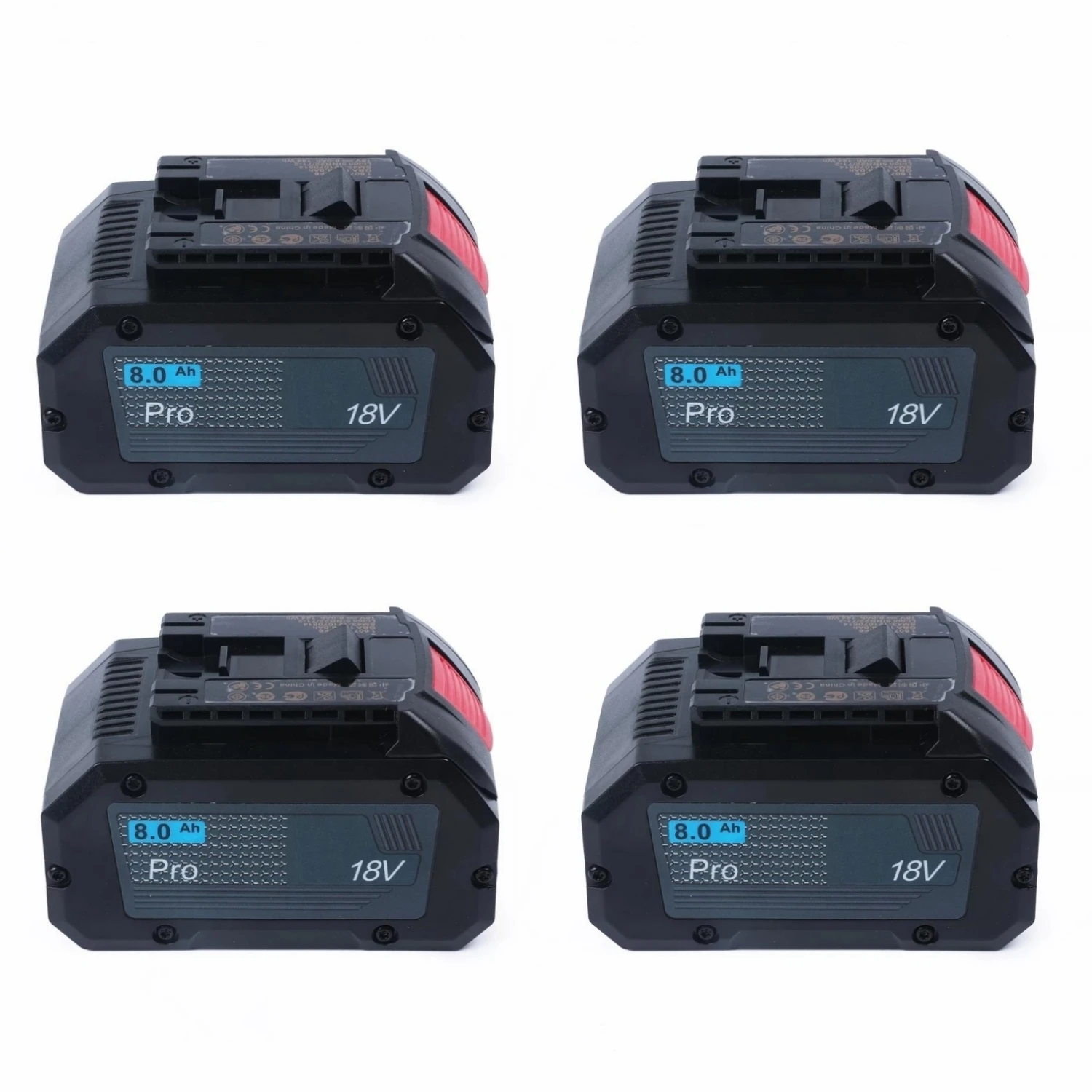 

4Pack New 18V 8.0Ah Lithium-Ion Battery Pack Akku for Bosch 18V MAX Cordless Power Tools Drill Saw Hammer for GBA18V80 GBA18V120