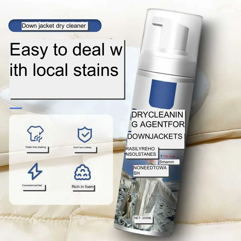 

Decontamination Cleaning Agent Down Jacket Dry Cleaning Agent Foam-type Water-free Wash To Remove Oily Clothes Stain Remover