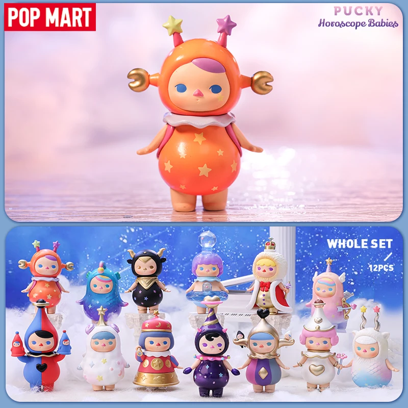 

Коллекционная кукла POP MART Pucky Horoscope Baby Series Mystery Box, 1 шт./12 шт., коллекционные милые экшн-фигурки животных