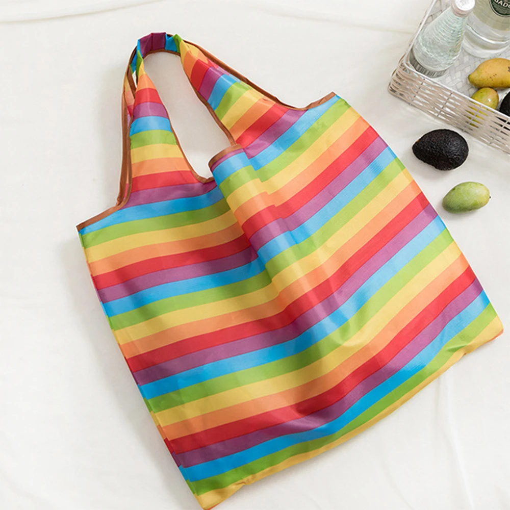 

Foldable Shopping Bag Reusable Eco Bags For Vegetables Grocery Bag Women's Shopper Bag Waterproof Large Handbags Tote Bags Pouch