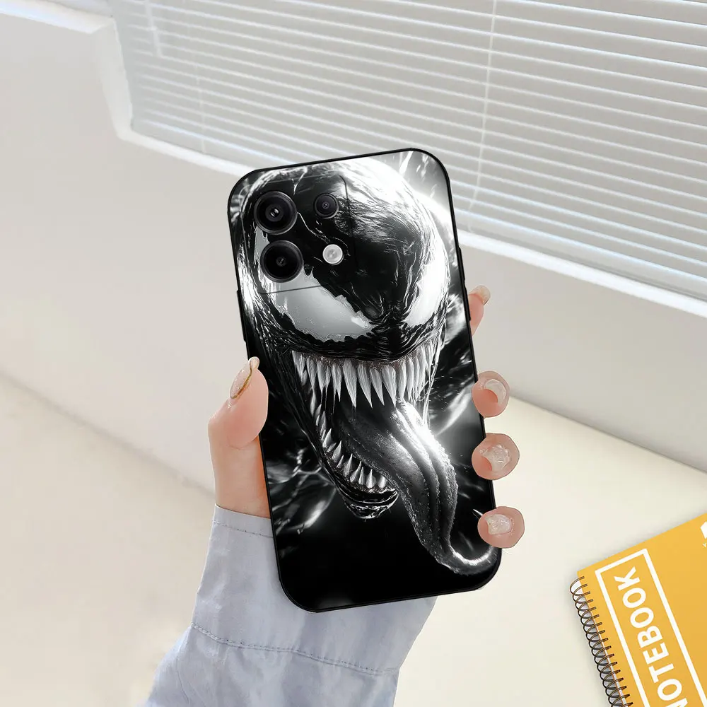 Чехол для телефона Marvel Venom 3 The Last Dance Redmi Note 13 12 11 10 ProPlus 12S 11S 11T 11E 10S 9 9S 8 8T 7 Pro Max черный