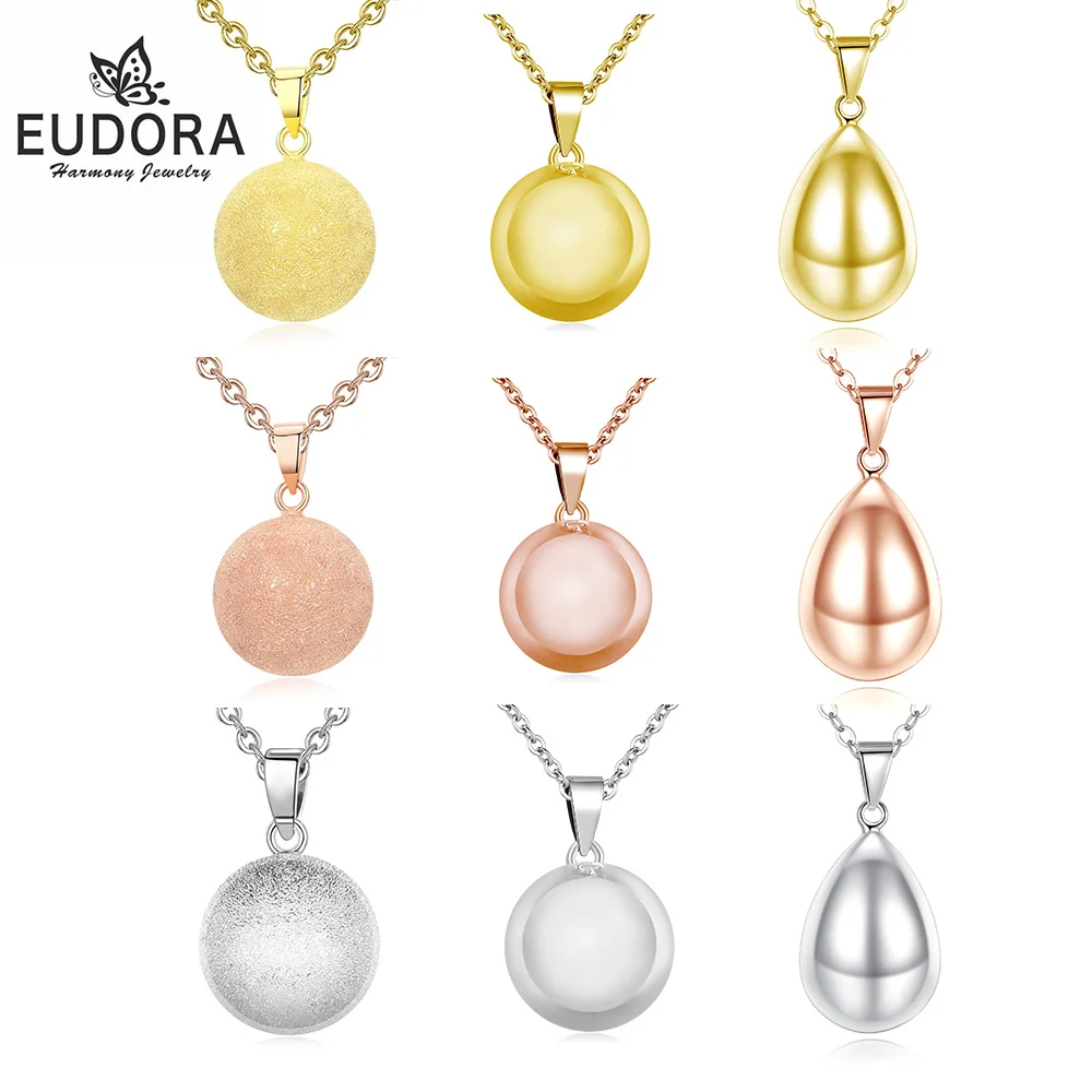 

Eudora Harmony Ball 3 Tricolor Chime Bell Ball Necklace Angel Caller Pregnancy Bola Pendant Simple Jewelry For Pregnant Women