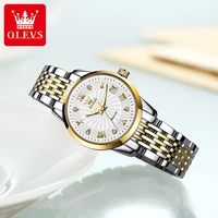 olevs luxury brand women automatic mechanical watches steel watch band watch waterproof simple watch for women gift for women