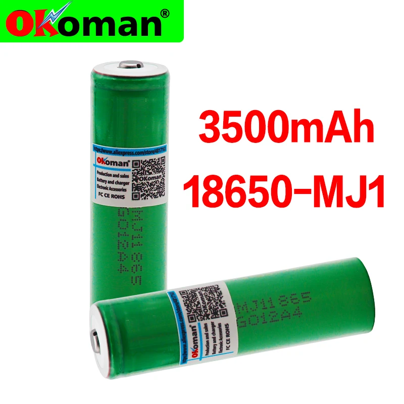 100% Новый оригинальный Mj1 3 7 в 3500 мАч 18650 литиевая аккумуляторная батарея для