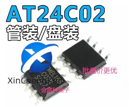 50 шт. Оригинальный Новый AT24C02 24C02 AT24C02BN-SH-T AT24C02N AT24C02 SOP-8 pin
