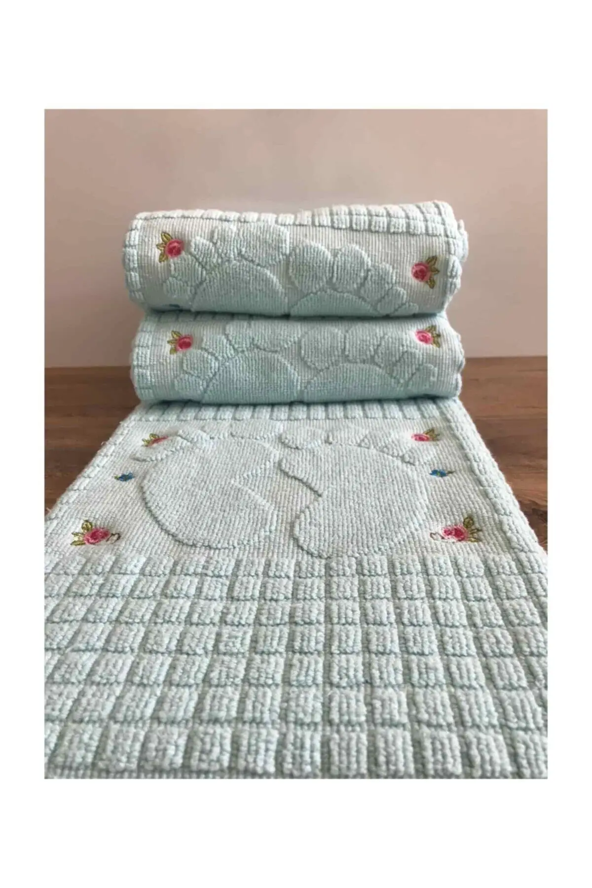 Комплект из 3 предметов с вышивкой стопы Полотенца s 100% хлопок Размеры: 50x70 мягкое