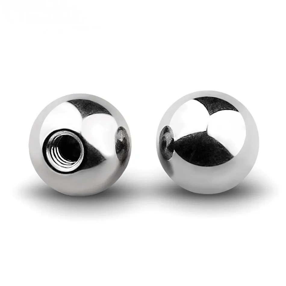 2 adet 16G 14G 3mm 4mm 5mm G23 titanyum topları için göbek takısı uydurma DIY at nalı yüzük kavisli halter Labret aksesuarları