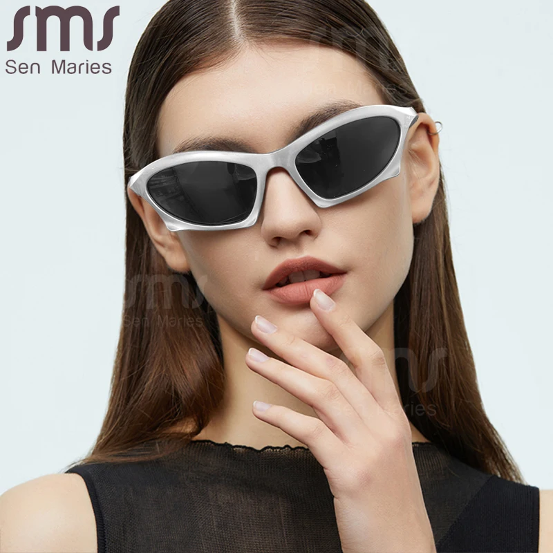 Y2k стимпанк спортивные солнцезащитные очки новые женские и мужские 2000's панк