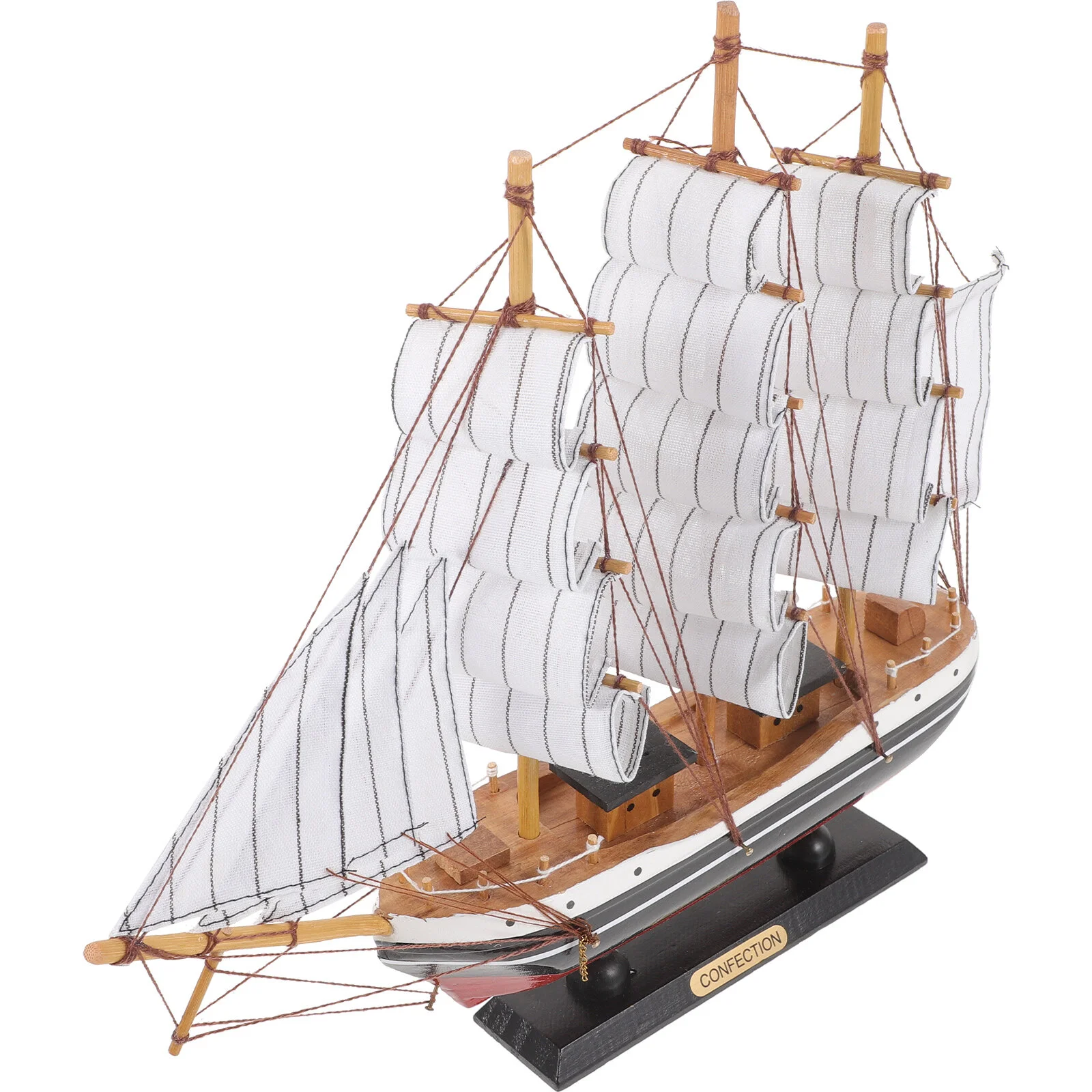 

Mariposas Decorativas Sailing Decoration Boat Wooden Ship Accessories 31x31cm Sailboat Nautical Model Desktop Office