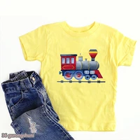 t shirt for boys funny construction truck excavator fire truck cartoon print boys clothes fashion toddler shirt top dropshipping
