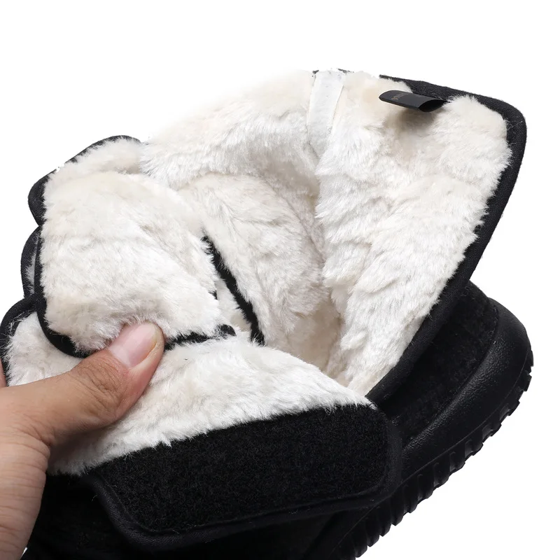 Новые зимние теплые женские высокие хлопковые туфли с мягкой подкладкой легкие и