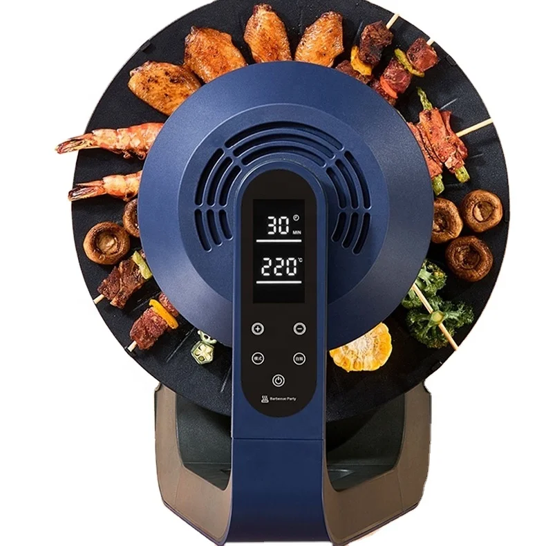

New design 3D Infrared electric oven Rotating baking tray smokeless air fryer
