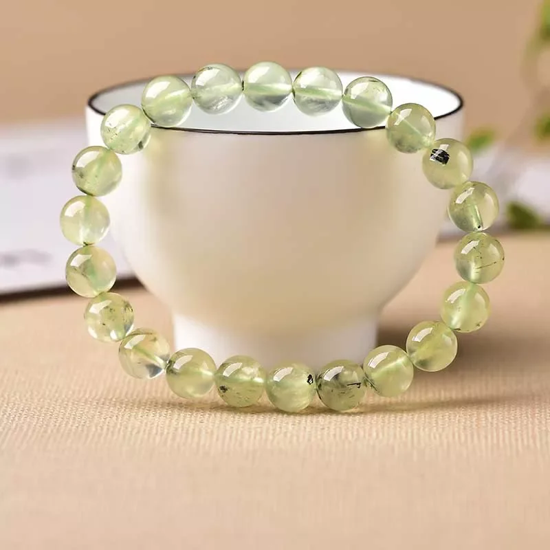 

Natural Crystal Green Beads Bracelets Adjustable Bracelet Elastic Jewelry Beads Healing Stone Increase charm Unisex DIY Gift