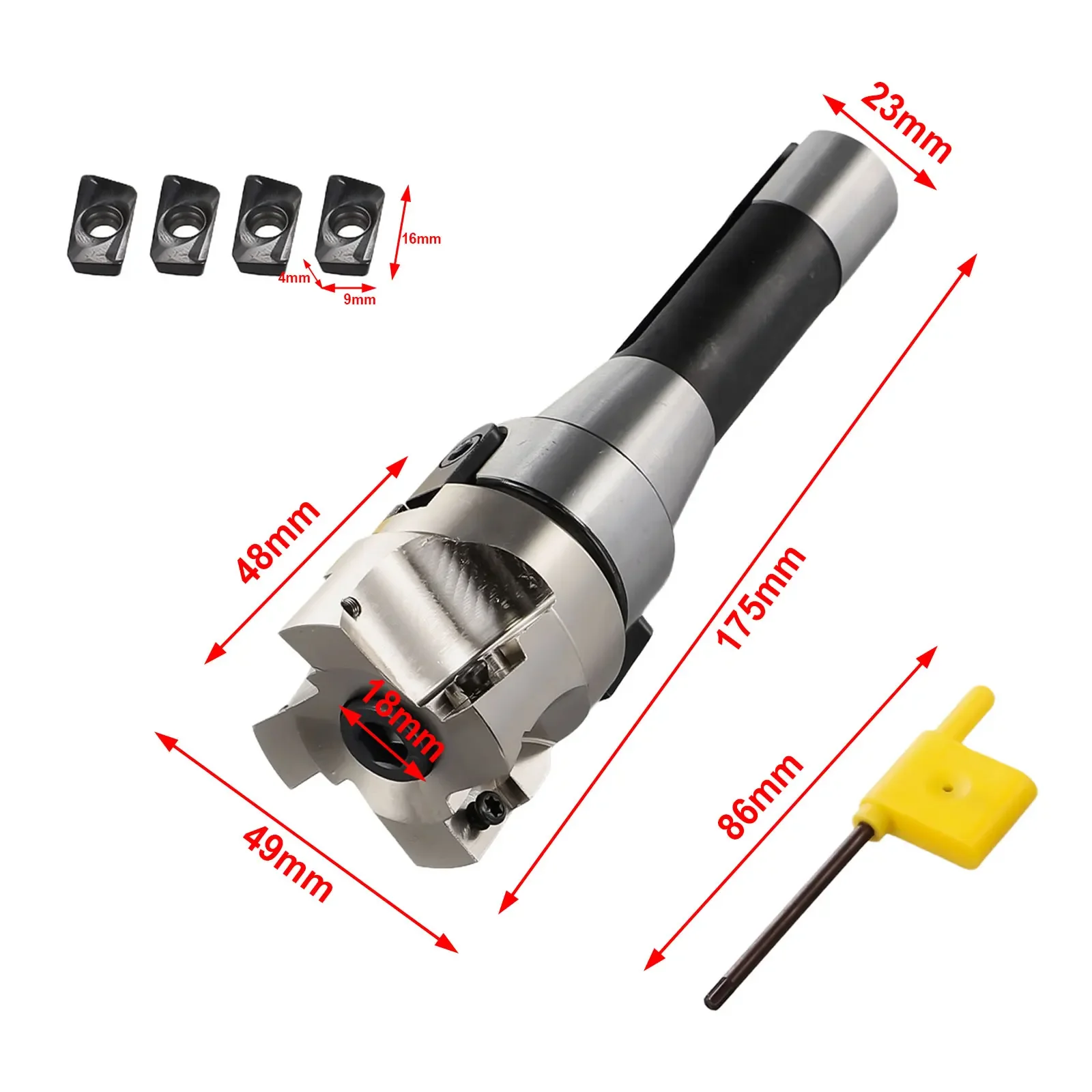 Мощный резак R8 FMB22 Arbor 400R 50 мм торцевая фреза с 4 твердосплавными вставками APMT1604