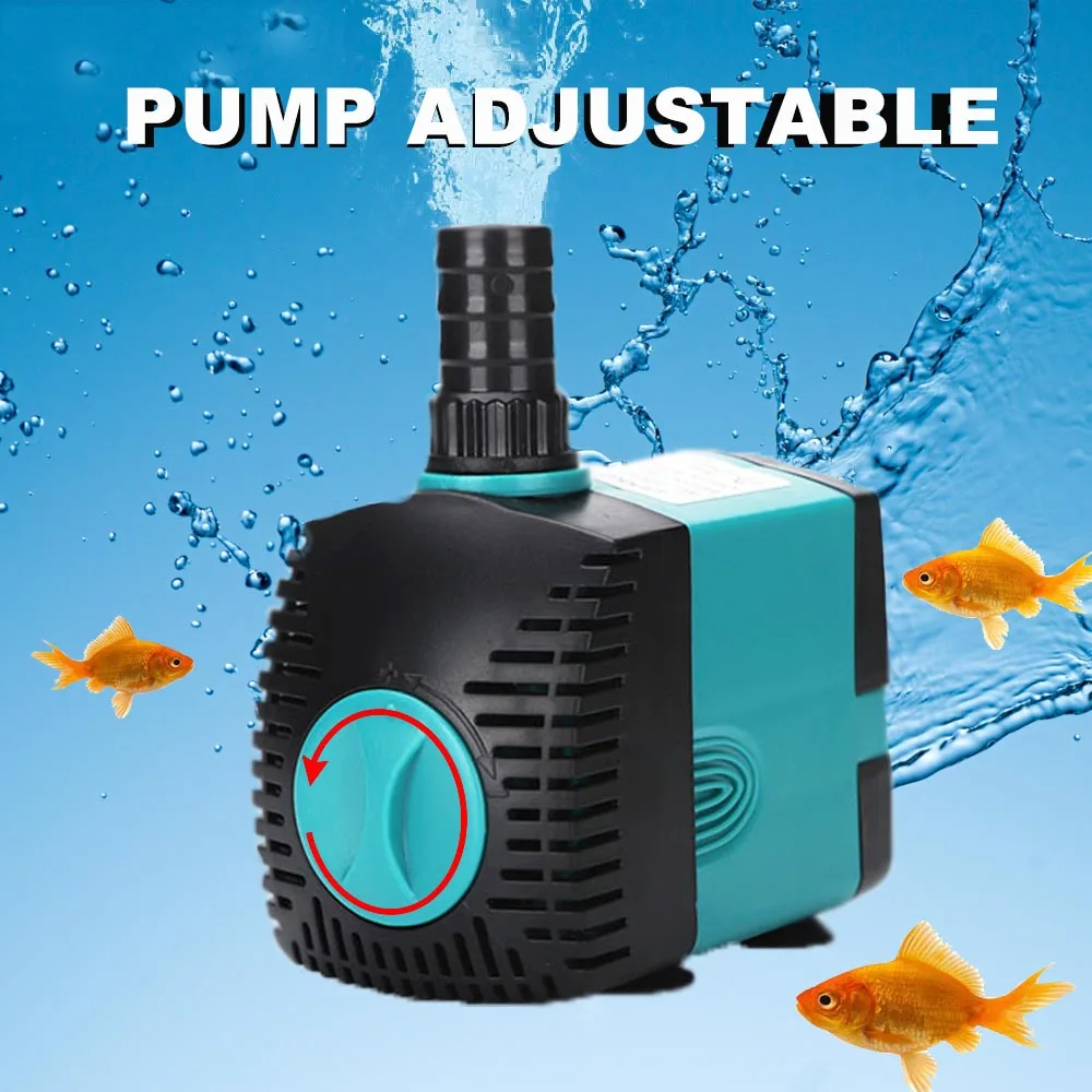 

Погружной водяной насос для аквариума, бесшумный питьевой насос для фонтана 3-25 Вт, с фильтром для пруда, с европейской вилкой