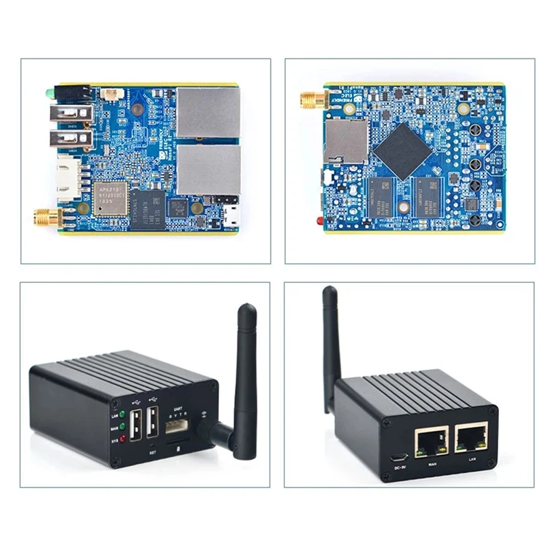 

Для Nanopi R1 Allwinner H3 Quad-Core 4Xcortex-A7 1GB RAM + 8GB EMMC Dual Network Port IOT Router Sup port s Open Source