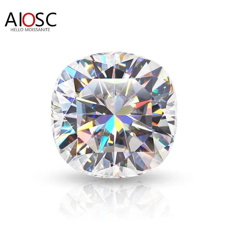 

AIOSC High Quality Cushion Cut Loose Moissanite Stones Gemstone 0.5ct To 6.0ct D Color Pass Diamond Tester with GRA Certificate
