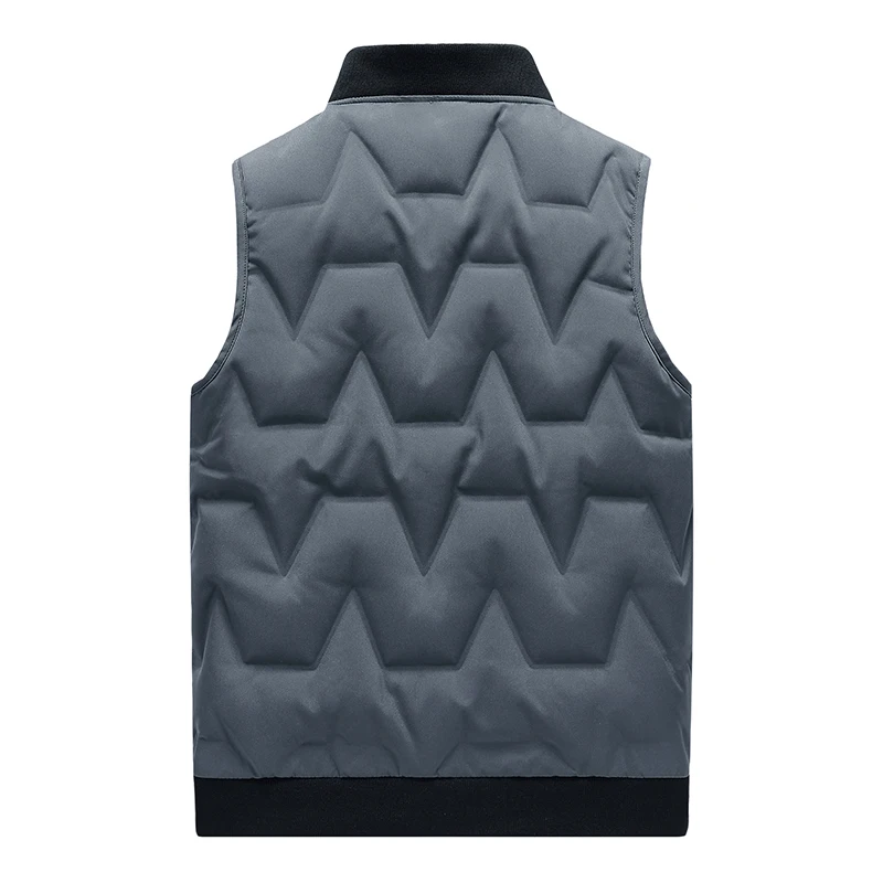 New Youth Trend Leisure Stand Collar Sports Down Vest Korean Version Winter Men'S Warm Fashion Shoulder Sleeveless Jacket