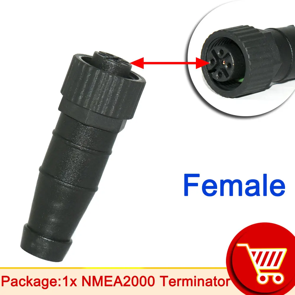 

Терминатор NMEA2000, 120 Ом, гнездовой, 5-контактный, штекер, NMEA 2000, терминальный резистор сопротивления CX5105, кабель для лодки, яхты, морской пехоты