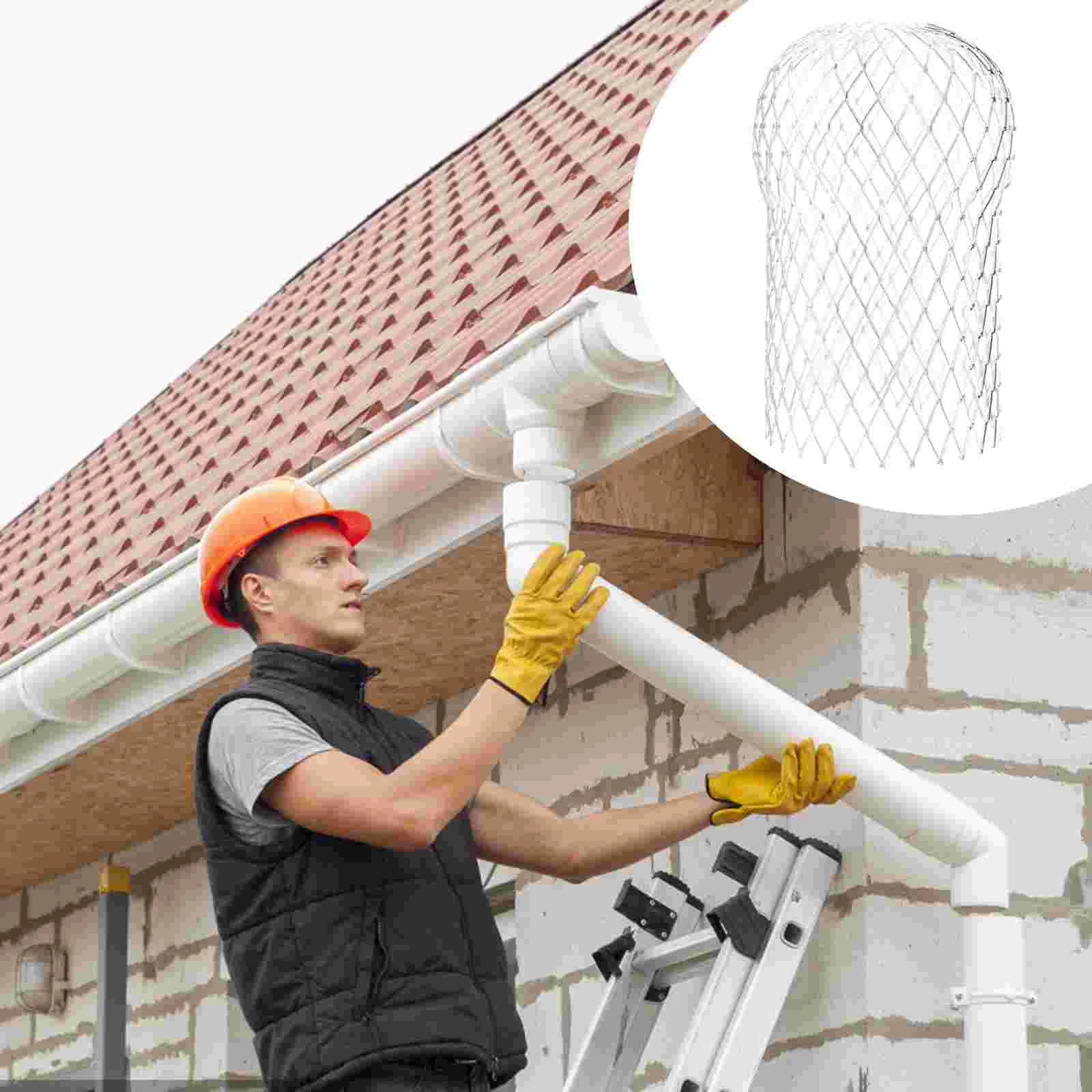 

3pcs Home Rooftop Anti-block Garden Household Pipe Draining Roof Drain Leaf Filter Gutter Protection