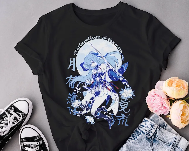 Футболка Jingliu Honkai с рисунком из аниме Звёздные рельсы мягкая футболка унисекс