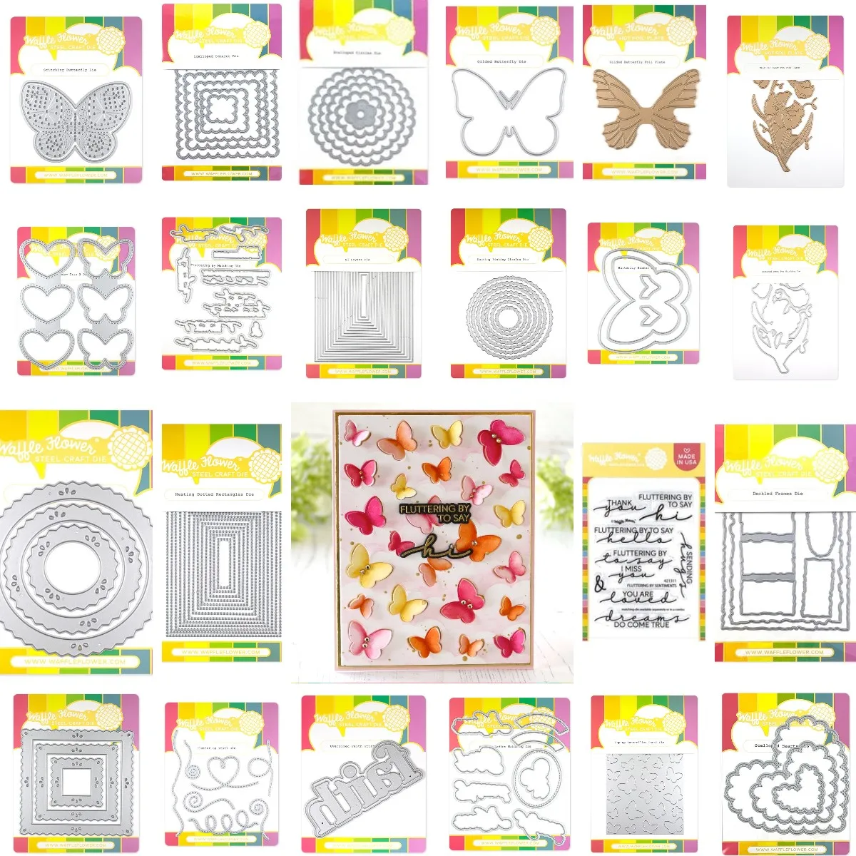 

Butterfly Round Square Flower 2023 New Metal Cutting Dies Stamps Stencil Hot Foil Decoration For Scrapbooking Craft Diy Album