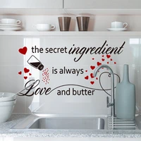 red love english slogan wallpaper kitchen restaurant creative decoration wall sticker self adhesive wall sticker